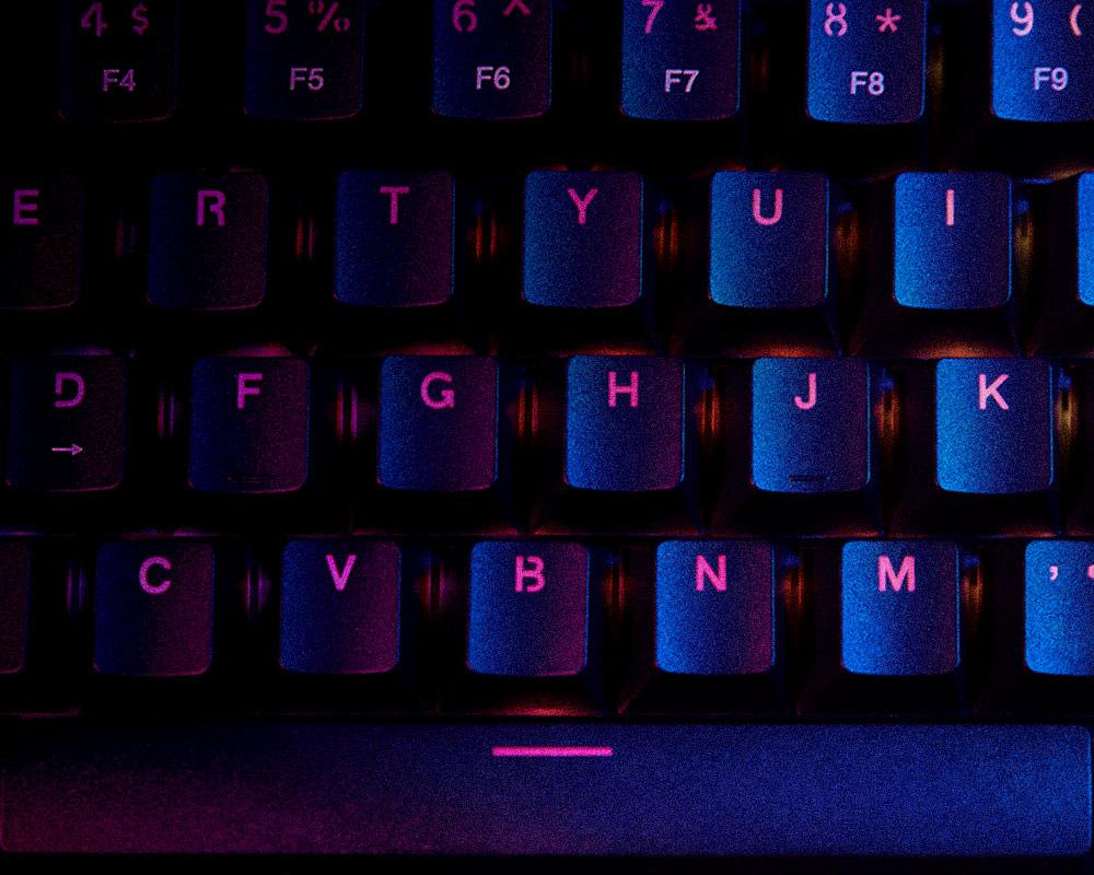 Close-up photo of a gaming keyboard