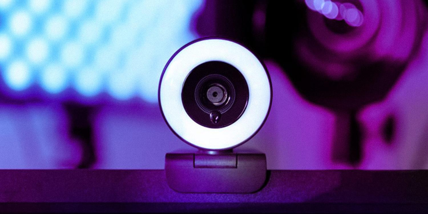 Brightly colored, detailed image of a webcam sitting on top of a platform