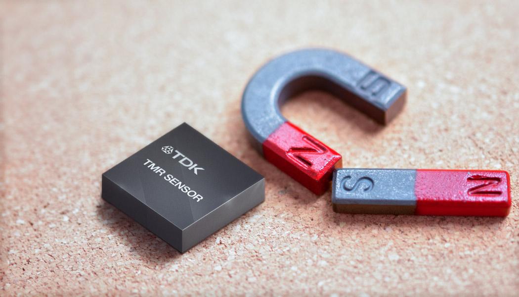 Microchip next to two small magnets