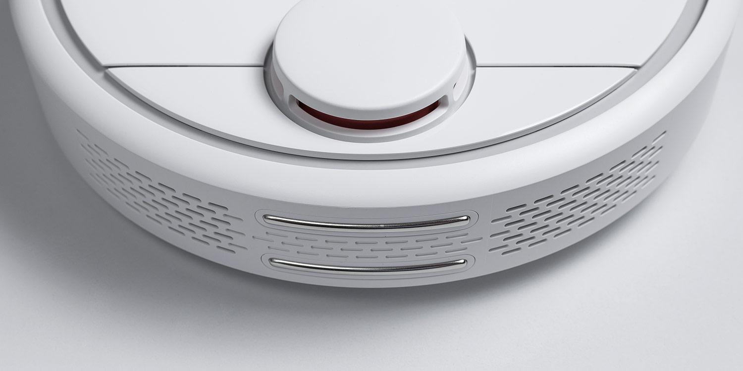 Close-up photo of a robot vacuum cleaner