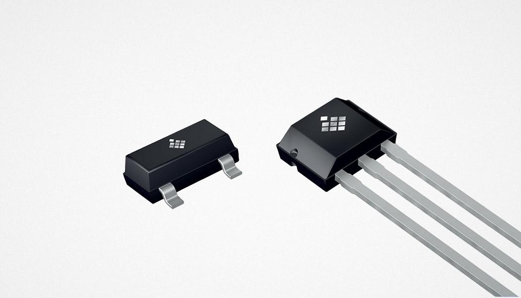 Illustration of two different types of Hall switches made by TDK