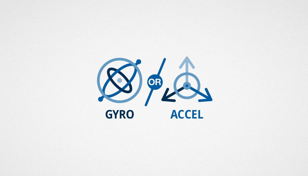 Icons depicting a gyroscope and an accelerometer