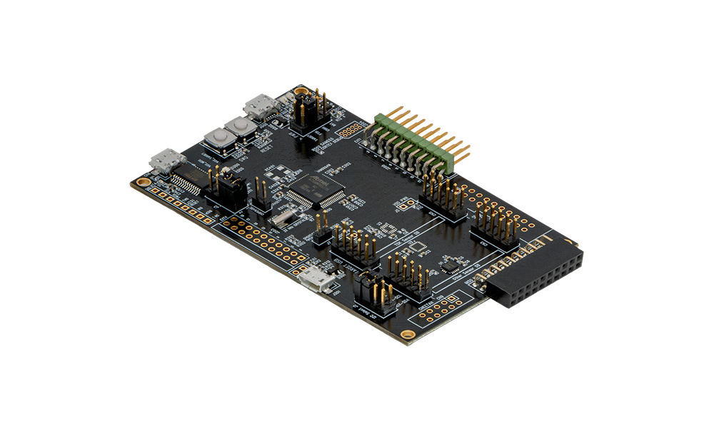 DK-20680HT: Blue PCB with many small chips and components attached to it