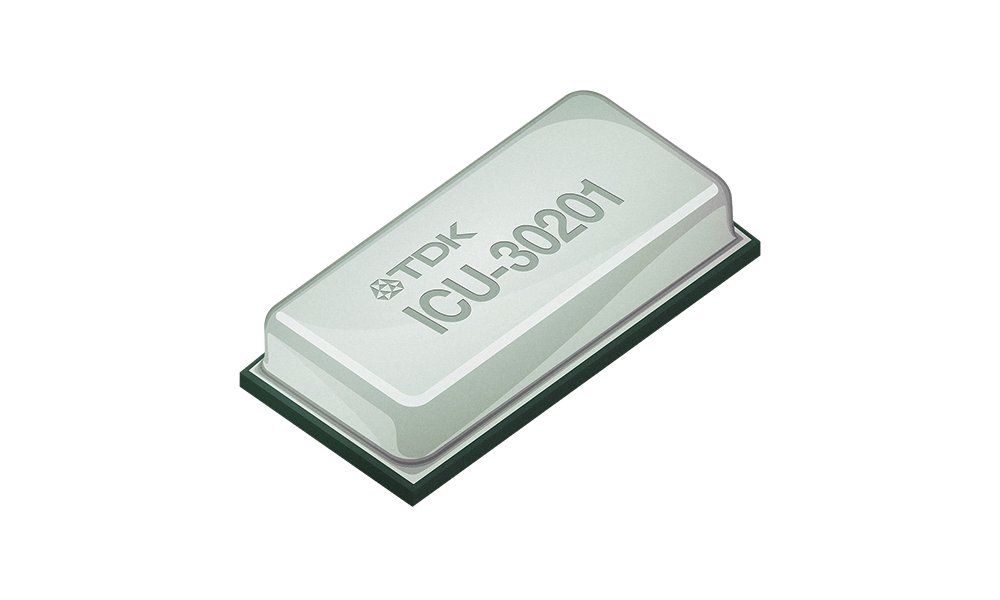 Illustration of ICU-30201, MEMS ultrasonic time-of-flight sensor
