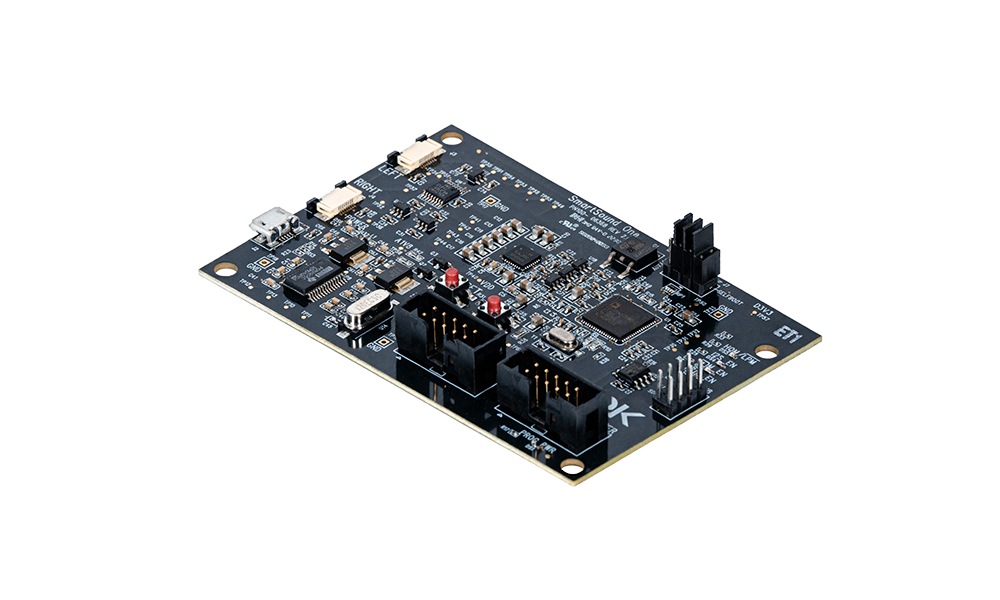 MD-54001-D58: Black PCB with many small chips and components attached to it